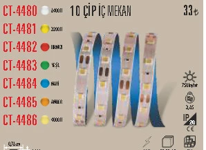CT-4482 10 çipli iç mekan Kırmızı ürün görseli 1