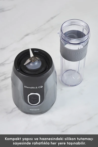 Karaca Blendfit Go Smoothie Blender Antrasit - Resim 4