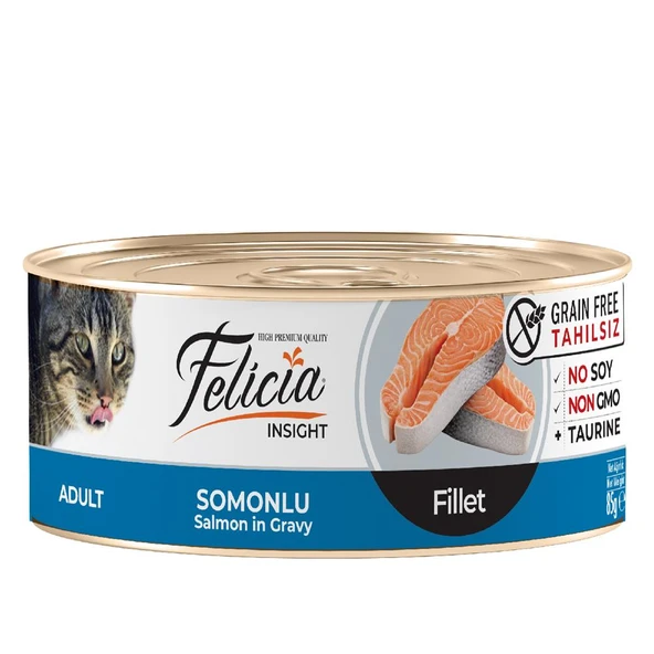 Felicia Tahılsız Somonlu Fileto Yaş Kedi Konservesi 85 Gr ürün görseli 1
