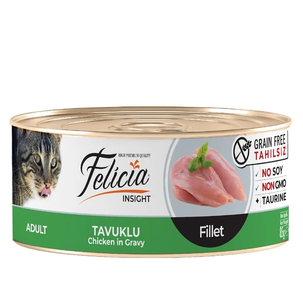 Felicia Tahılsız Tavuklu Fileto Yaş Kedi Konservesi 85 Gr ürün görseli 1