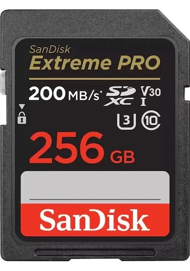 Sandisk Extreme PRO 256GB 200MB/s UHS-I SDXC Hafıza Kartı - SDSDXXD-256G-GN4IN ürün görseli 1