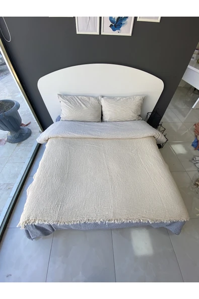 ROZET TEKSTİL Müslin Yatak Örtüsü/Pike 4 Katlı 160 X 230 Tek Kişilik ürün görseli 1