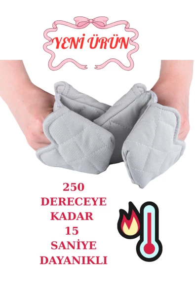 ROZET TEKSTİL Crab Isı Yalıtımlı Isı Geçirmeyen Kumaş Fırın Tutacağı Tencere Tepsi Tutamaç 2 Adet Silikon değil ürün görseli 1