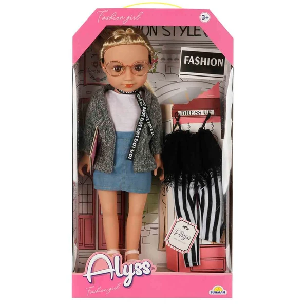 Alyss Gündelik Kıyafetli Moda Bebeği - Resim 4
