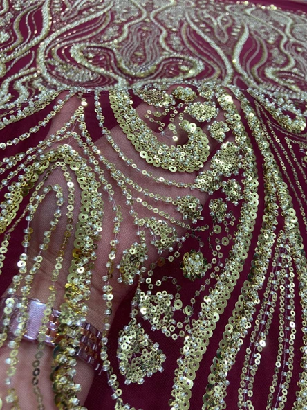 DT 2518.01 BORDO-GOLD - Resim 3
