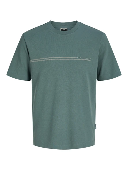 JACK JONES Erkek Kabartma Yazı Desenli Tişört 12289936 ürün görseli 1