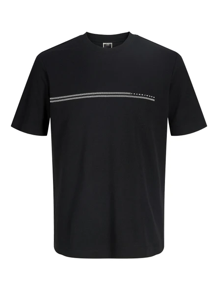 JACK JONES Erkek Kabartma Yazı Desenli Tişört 12289936 ürün görseli 1