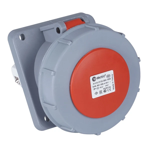 TP Electric 3138-309-1600 Vidalı Bağlantı IP67 5x125A Eğik Makine Prizi ürün görseli 1