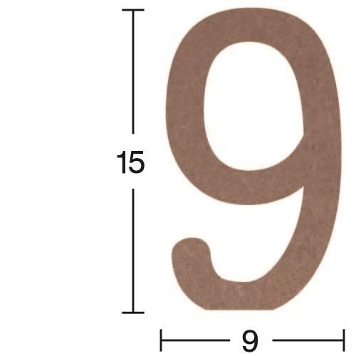 Rakam Ahşap Obje 18mm - 9 ürün görseli 1