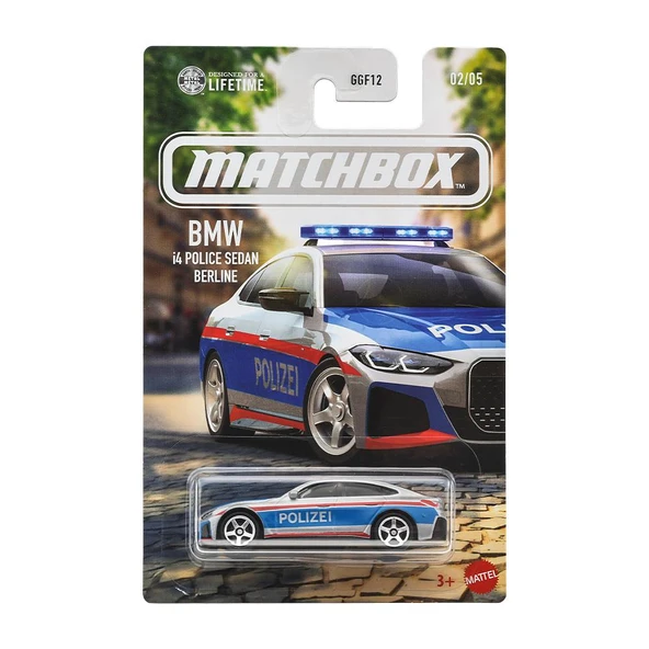 Matchbox  Temalı Arabalar - 2023 BMW İ4 POLICE SEDAN / BERLINE JJR56-GGF12 ürün görseli 1