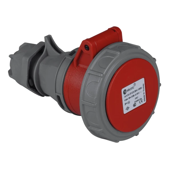 TP Electric 3108-304-1600 Vidalı Bağlantı 6h IP67x32A CEE Norm Uzatma Prizi ürün görseli 1