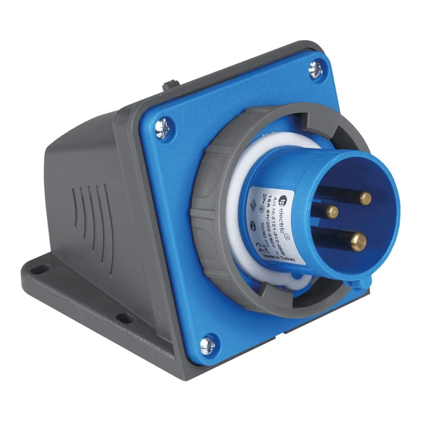 TP Electric 3121-312-0900 Vidalı Bağlantı IP67 3x16A CEE Norm Duvar Fişi ürün görseli 1