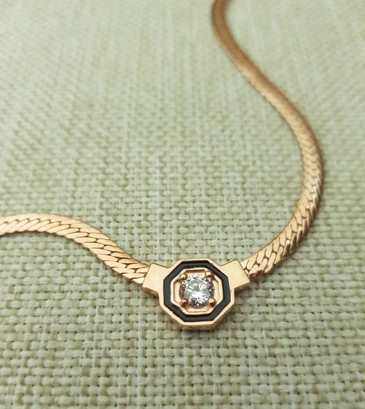 Çağla Şikel Gümüş Kolye - Resim 2