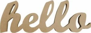 Hello Ahşap Obje 40x15 18mm K-310 ürün görseli 1