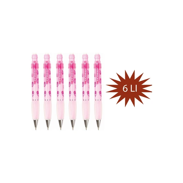 Serve Deep Pastel Tatlı Serisi 0.7 mm Şeker Pembe Versatil Kalem 6lı paketServe Deep Pastel Tatlı Serisi 0.7 mm Şeker Pembe Versatil Kalem 6lı paket ürün görseli 1