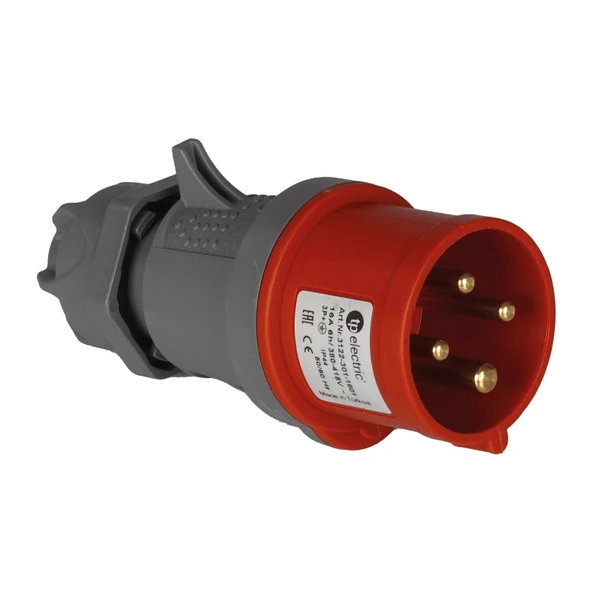 TP Electric 3122-301-1601 Vidalı Bağlantı IP44 4x16A CEE Norm Düz Fiş ürün görseli 1