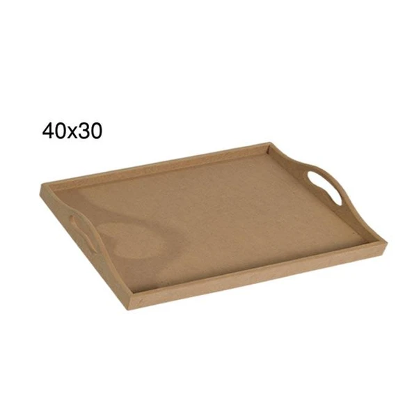 Ahşap Pirinç Dekopaj Tepsisi 40x30cm T683 ürün görseli 1