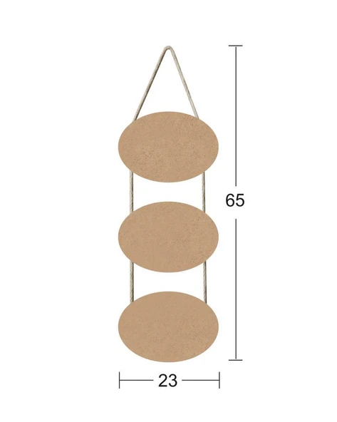 Askılı 3 lü Ahşap Pano 65x23cm F728 ürün görseli 1