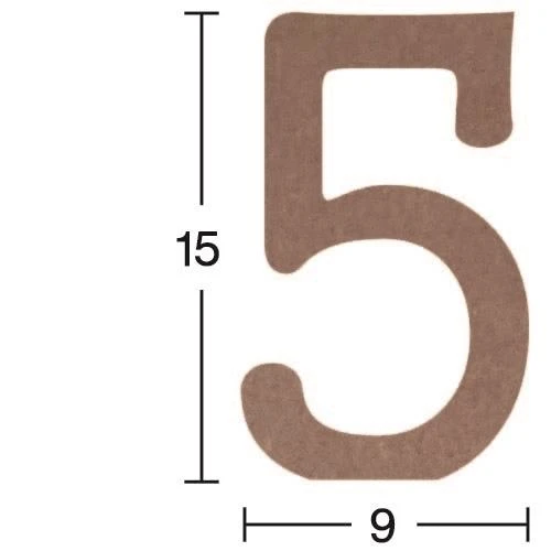Rakam Ahşap Obje 18mm - 5 ürün görseli 1