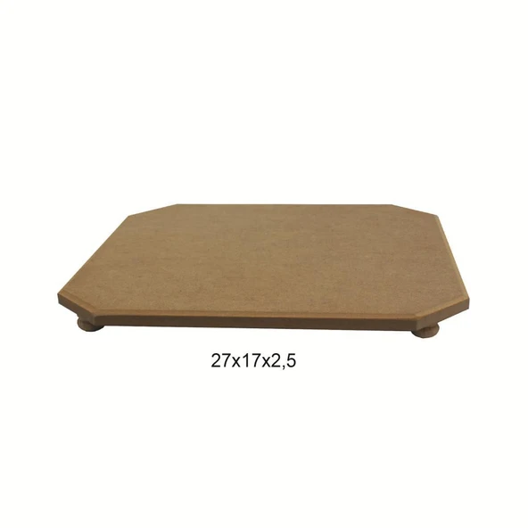 Ayaklı Ahşap Dikdörtgen Sunumluk 27x17cm L173 ürün görseli 1