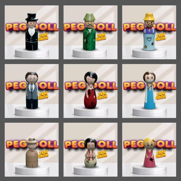 Boyanabilir Peg Doll  PD06 - Resim 2
