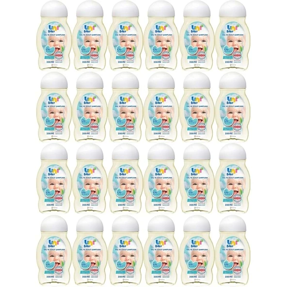 Uni Baby Bebek Saç ve Vücut Şampuanı 200ML Klasik (24 Lü Set) ürün görseli 1