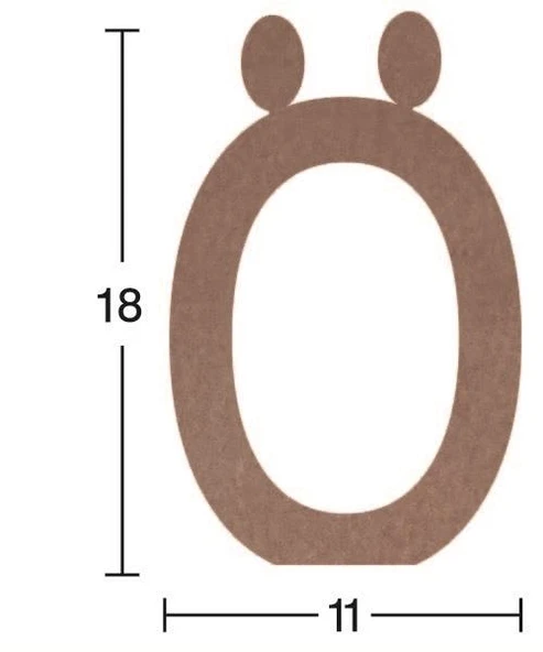 Harf Ahşap Obje 18mm - Ö ürün görseli 1