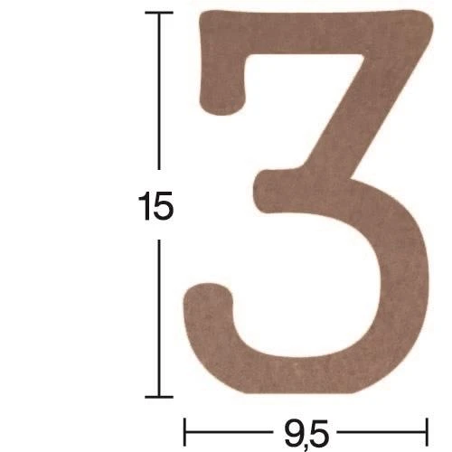Rakam  Ahşap Obje 18mm - 3 ürün görseli 1