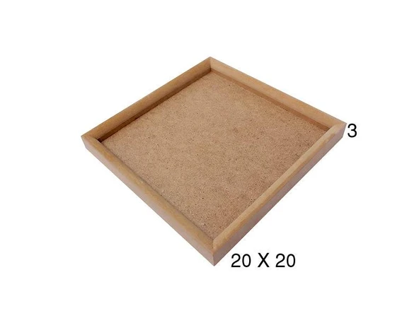Ahşap Kare Pano 20x20cm PA217 ürün görseli 1