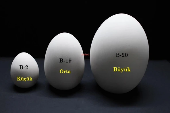 Seramik Büyük Boy Yumurta B-20 - 19cm ürün görseli 1