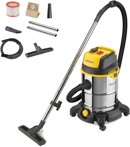 Stanley SXVC30XTDE 1600 W 30 LT Islak/Kuru Elektrikli Süpürge ürün görseli 1