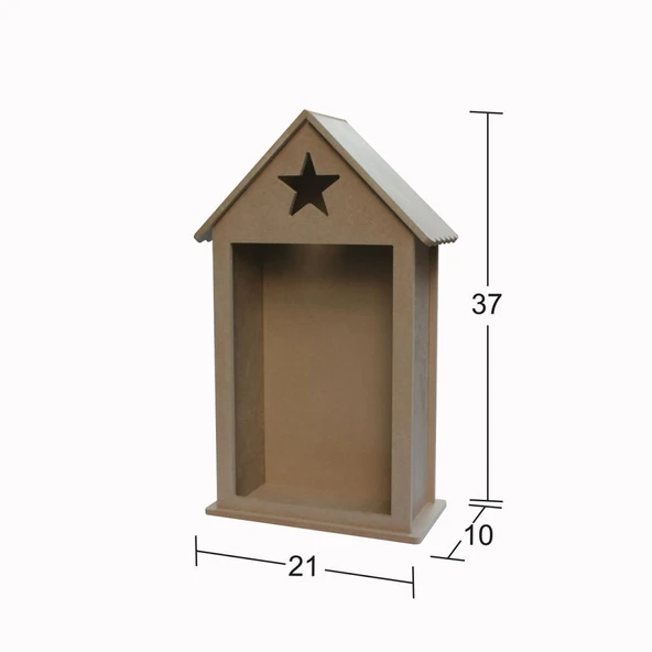 Ahşap Bibloluk 37x21cm L-347 ürün görseli 1