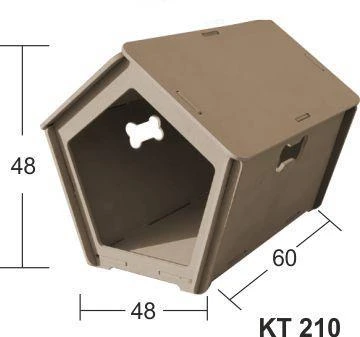 Ahşap Köpek Evi Büyük 60x48cm KT-210 ürün görseli 1