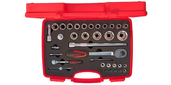 İzeltaş 1113001038 1/4''-1/2'' Altı Köşe Lokma Anahtar Takımı 35 Parça ürün görseli 1
