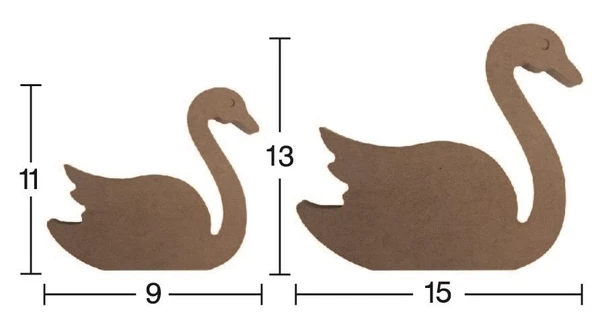 İkili Ahşap Kuğu H-55 ürün görseli 1