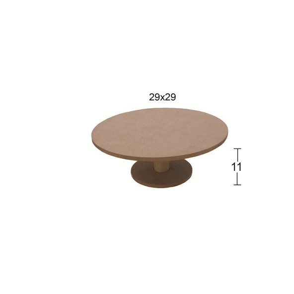 Ahşap Yuvarlak Servis Standı 29x11cm L175 ürün görseli 1