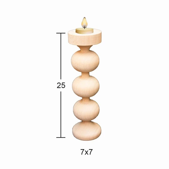 Ahşap Şamdan ŞA-25 ürün görseli 1