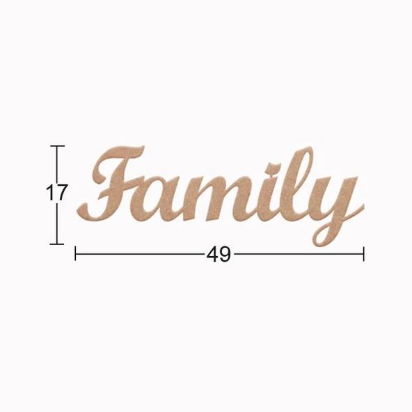 Ahşap Family Yazısı DS-119 ürün görseli 1