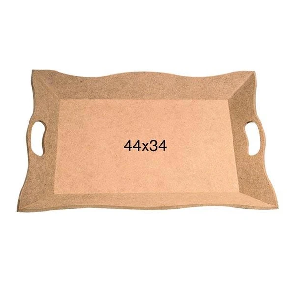 Ahşap Kulplu Tepsi 44x34cm T704 ürün görseli 1