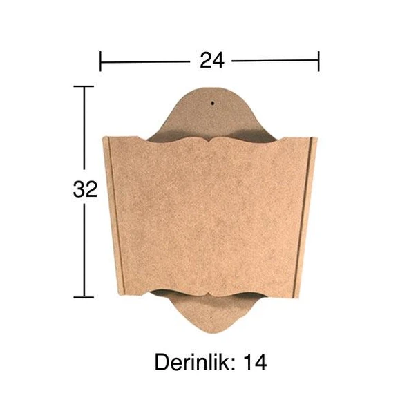 Ahşap Kapıcı Kutusu KP122 ürün görseli 1