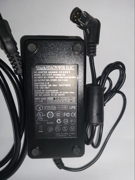 Edac EA1050E-120 AC Adapter Power Supply 12V 3.5A ORJİNAL ADAPTÖR 4 PİN ürün görseli 1
