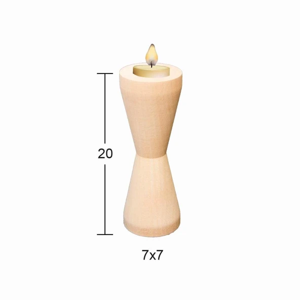 Ahşap Şamdan ŞA-42 ürün görseli 1