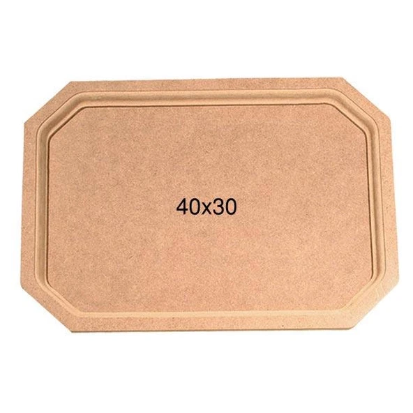 Ahşap Dikdörtgen Tepsi 40x30cm T702 ürün görseli 1