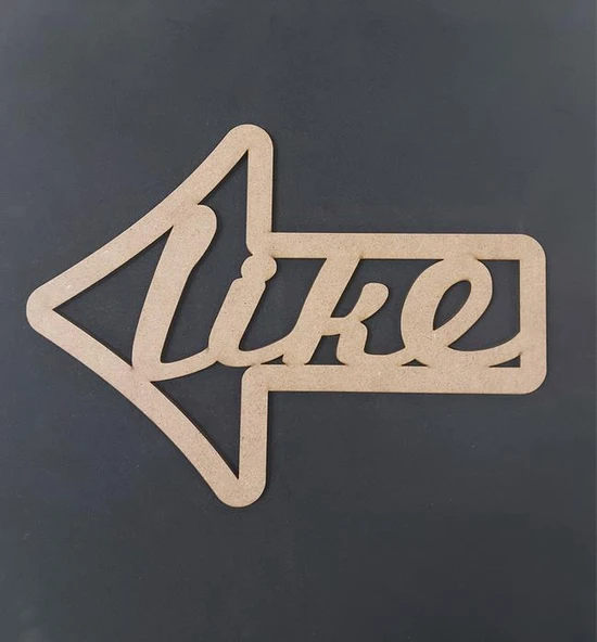 Ahşap Like Yön İşareti 30x22cm ürün görseli 1