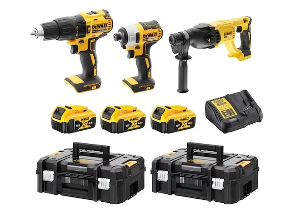 Dewalt DCK369M3T 18V XR 4.0AH LI-ION Kömürsüz Kombinasyon 3 Parça Kit ürün görseli 1