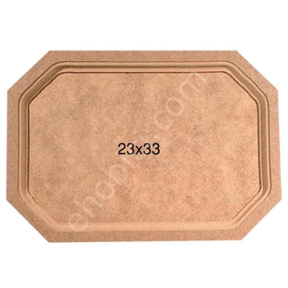 Ahşap Sekizgen Tepsi 33x23cm T700 ürün görseli 1