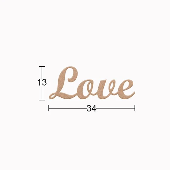 Ahşap Love Yazısı DS-120 ürün görseli 1