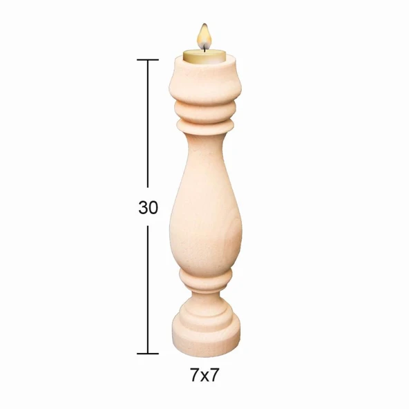 Ahşap Şamdan ŞA-49 ürün görseli 1