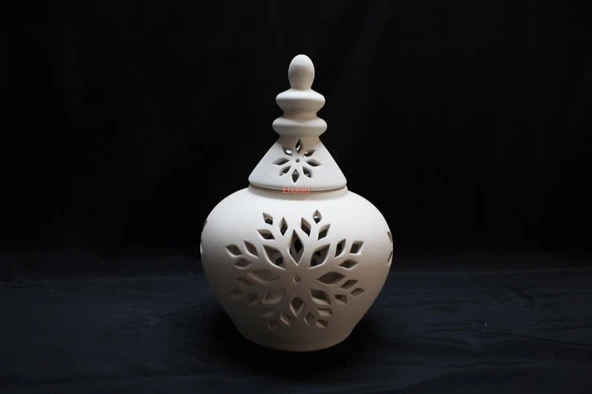 Seramik Çiçekli Kavuk Küp 27cm O-12 ürün görseli 1