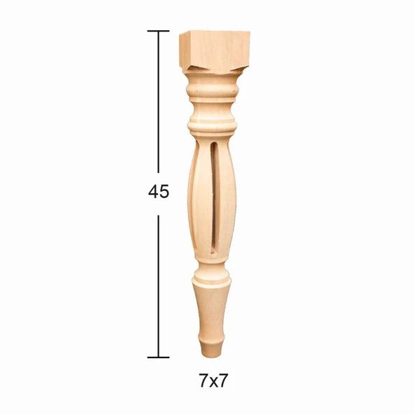 İşlemeli Lükens Ayak 45cm Doğal Ağaç FT-10 ürün görseli 1